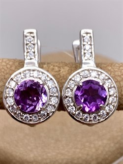 *Серьги Аметист арт. E00093-605 Вес 5,02 г - фото 337202 *Серьги Аметист арт. E00093-605 Вес 5,02 г - фото 337202