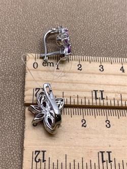 *СЕРЬГИ Аметист арт. E00095-050, (вес около 5,33 г) - фото 337219