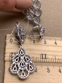 *СЕРЬГИ Аметист арт. E00034-251, (вес 9,48 г) - фото 337243