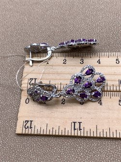 *СЕРЬГИ Аметист арт. E00034-251, (вес 9,48 г) - фото 337244