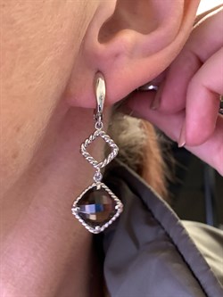 *Серьги Раухтопаз Дымчатый Кварц арт. E00485-798 Вес 5,87 г - фото 337254 *Серьги Раухтопаз Дымчатый Кварц арт. E00485-798 Вес 5,87 г - фото 337254