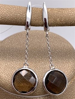 *СЕРЬГИ Раухтопаз Дымчатый Кварц арт. E00181-500, (вес 4,83 г) - фото 337258 *СЕРЬГИ Раухтопаз Дымчатый Кварц арт. E00181-500, (вес 4,83 г) - фото 337258