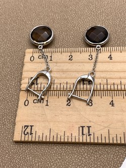 *СЕРЬГИ Раухтопаз Дымчатый Кварц арт. E00181-500, (вес 4,83 г) - фото 337260 *СЕРЬГИ Раухтопаз Дымчатый Кварц арт. E00181-500, (вес 4,83 г) - фото 337260