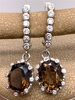 *СЕРЬГИ Раухтопаз Дымчатый Кварц арт. E00226-646, (вес 5,69 г) - фото 337271 *СЕРЬГИ Раухтопаз Дымчатый Кварц арт. E00226-646, (вес 5,69 г) - фото 337271