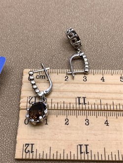 *СЕРЬГИ Раухтопаз Дымчатый Кварц арт. E00226-646, (вес 5,69 г) - фото 337273 *СЕРЬГИ Раухтопаз Дымчатый Кварц арт. E00226-646, (вес 5,69 г) - фото 337273