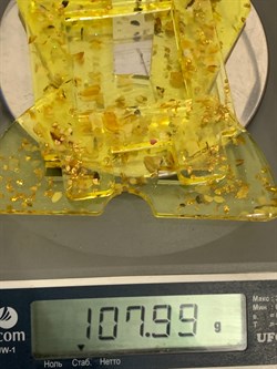 Подставка для телефона р.14,8-10,5 Янтарь эп. смола арт 250413 вес 107,99 гр - фото 337403