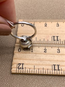 *Кольцо р.16,5 Белый Жемчуг арт. PI-R02513-X-W-W-X-X-205 вес 2,85 г - фото 337480