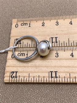 *Кольцо р.16,5 Белый Жемчуг арт. PI-R02513-X-W-W-X-X-205 вес 2,85 г - фото 337482