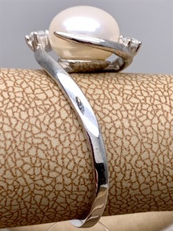 *Кольцо р.18,5 Белый Жемчуг арт. PI-R02529-X-W-W-X-W-659 вес 3,38 г - фото 337487