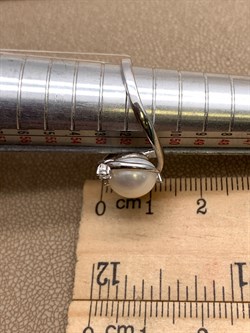 *Кольцо р.16,5 Белый Жемчуг арт. PI-R02529-X-W-W-X-W-312 вес 3,17 г - фото 337494