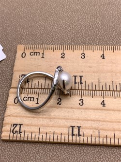 *Кольцо р.16,5 Белый Жемчуг арт. PI-R02529-X-W-W-X-W-312 вес 3,17 г - фото 337502