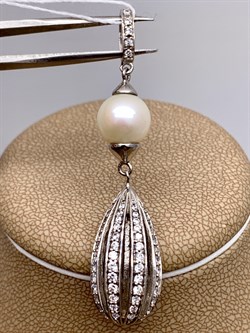 *Подвеска Белый Жемчуг арт. J2SP01823-148 вес 6,2 г - фото 337543