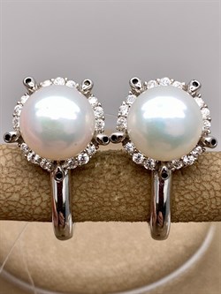 *Серьги Белый Жемчуг арт 24S-T800680-186 вес 8 г - фото 337550 *Серьги Белый Жемчуг арт 24S-T800680-186 вес 8 г - фото 337550