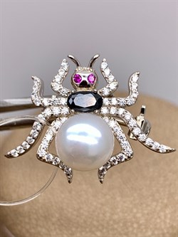 *Брошь Белый Жемчуг арт. PI-Br02400-X-W-PN-X-Mix-202 вес 3,1 г - фото 337557 *Брошь Белый Жемчуг арт. PI-Br02400-X-W-PN-X-Mix-202 вес 3,1 г - фото 337557