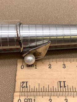 *Кольцо р.19,5 Белый Жемчуг арт. PI-R01306-X-W-PS-X-X-092 вес 5,8 г - фото 337562