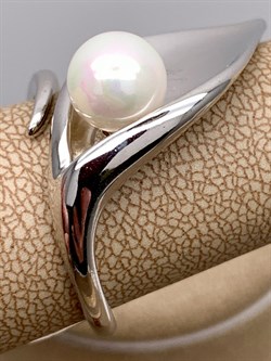 *Кольцо р.19,5 Белый Жемчуг арт. PI-R01306-X-W-PS-X-X-092 вес 5,8 г - фото 337572