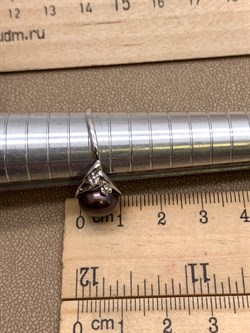 *Кольцо р.17,5 Шоколадный Жемчуг д.9,5*10мм арт. 1.0674.0.b-207 Вес 3,36 г - фото 337581 *Кольцо р.17,5 Шоколадный Жемчуг д.9,5*10мм арт. 1.0674.0.b-207 Вес 3,36 г - фото 337581