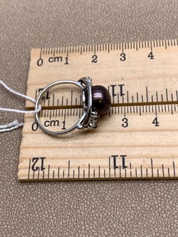 *Кольцо р.17,5 Шоколадный Жемчуг д.9,5*10мм арт. 1.0674.0.b-207 Вес 3,36 г - фото 337590 *Кольцо р.17,5 Шоколадный Жемчуг д.9,5*10мм арт. 1.0674.0.b-207 Вес 3,36 г - фото 337590