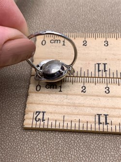 *Кольцо р.18,5 Черный Жемчуг д.9,5*10мм арт. 1.0495.0.b-673 Вес 3,22 г - фото 337604