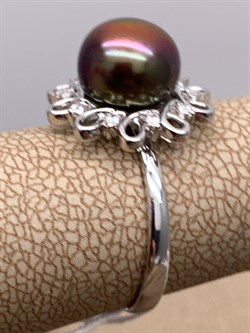 *Кольцо р.17 Шоколадный Жемчуг д.8,5*9мм арт. 1.0404.0.b-795 Вес 2,38 г - фото 337627 *Кольцо р.17 Шоколадный Жемчуг д.8,5*9мм арт. 1.0404.0.b-795 Вес 2,38 г - фото 337627