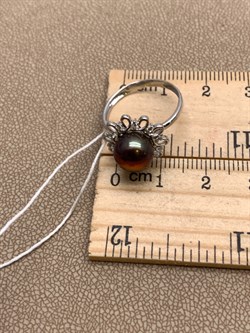 *Кольцо р.17 Шоколадный Жемчуг д.8,5*9мм арт. 1.0404.0.b-795 Вес 2,38 г - фото 337631 *Кольцо р.17 Шоколадный Жемчуг д.8,5*9мм арт. 1.0404.0.b-795 Вес 2,38 г - фото 337631