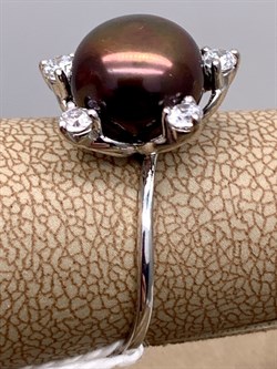 *Кольцо р.17,5 Шоколадный Жемчуг д.9*9,5мм арт. 1.0434.0.b-638 Вес 2,86 г - фото 337660 *Кольцо р.17,5 Шоколадный Жемчуг д.9*9,5мм арт. 1.0434.0.b-638 Вес 2,86 г - фото 337660