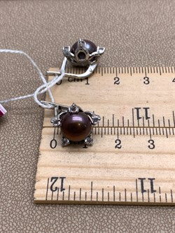 *Серьги Шоколадный Жемчуг д.9*9,5мм арт. 2.0434.0.b-652 Вес 5,43 г - фото 337669 *Серьги Шоколадный Жемчуг д.9*9,5мм арт. 2.0434.0.b-652 Вес 5,43 г - фото 337669