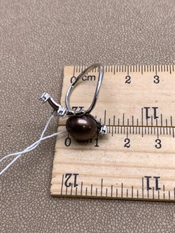 *Кольцо р.18 Шоколадный Жемчуг д.10,5*11мм арт. 1.0294.0.b-644 Вес 3,92 г - фото 337701 *Кольцо р.18 Шоколадный Жемчуг д.10,5*11мм арт. 1.0294.0.b-644 Вес 3,92 г - фото 337701