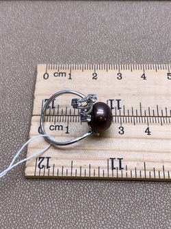 *Кольцо р.18 Шоколадный Жемчуг д.10,5*11мм арт. 1.0294.0.b-644 Вес 3,92 г - фото 337702 *Кольцо р.18 Шоколадный Жемчуг д.10,5*11мм арт. 1.0294.0.b-644 Вес 3,92 г - фото 337702