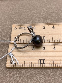 *Кольцо р.18 Черный Жемчуг д.10,5*11мм арт. 1.0285.0.b-320 Вес 3,65 г - фото 337727 *Кольцо р.18 Черный Жемчуг д.10,5*11мм арт. 1.0285.0.b-320 Вес 3,65 г - фото 337727