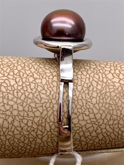 *Кольцо р.18 Шоколадный Жемчуг д.8,5*9мм арт. 1.0652.0.b-805 Вес 3,17 г - фото 337732 *Кольцо р.18 Шоколадный Жемчуг д.8,5*9мм арт. 1.0652.0.b-805 Вес 3,17 г - фото 337732