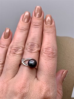 *Кольцо р.17 Черный Жемчуг д.9*9,5мм арт. 1.0351.0.b-959 Вес 2,86 г - фото 337745 *Кольцо р.17 Черный Жемчуг д.9*9,5мм арт. 1.0351.0.b-959 Вес 2,86 г - фото 337745