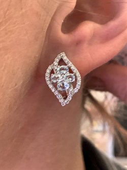 *СЕРЬГИ Голубой Топаз арт. E00372-945, (вес 4,85 г) - фото 337780