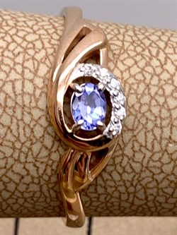 *Кольцо р.18,5 Танзанит арт. 01-2423/00ТЗ-06-061 вес 1,46 г - фото 337849