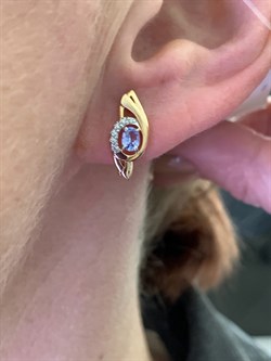 *Серьги Танзанит арт. 02-2423/00ТЗ-06-522 вес 2,22 г - фото 337889 *Серьги Танзанит арт. 02-2423/00ТЗ-06-522 вес 2,22 г - фото 337889