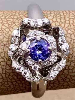 *Кольцо р.17,5 Танзанит арт. 01-2555/00ТЗ-00-474 вес 3,42 г - фото 337983