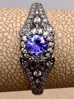 *Кольцо р.18,5 Танзанит арт. 01-2560/00ТЗ-17-713 вес 2,63 г - фото 338180