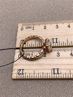 *Кольцо р.17,5 Горный Хрусталь арт. 01-2345/00ГХ-06-997 вес 3,26 г - фото 338253