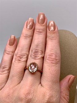 *Кольцо р.17,5 Горный Хрусталь арт. 01-2342/00ГХ-06-935 вес 3,42 г - фото 338261