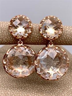 *Серьги Горный Хрусталь арт. 02-2390/00ГХ-06-093 вес 8,7 г - фото 338266