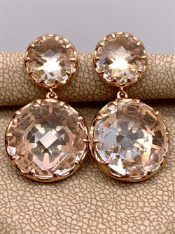 *Серьги Горный Хрусталь арт. 02-2390/00ГХ-06-093 вес 8,7 г - фото 338268