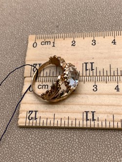 *Кольцо р.17,5 Горный Хрусталь арт. 01-2340/00ГХ-06-898 вес 4,35 г - фото 338316