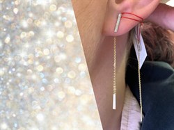 *Серьги Продевки Белый Бр цв Лимонное арт. 23902-300-939 (вес 1,06 г) - фото 338443 *Серьги Продевки Белый Бр цв Лимонное арт. 23902-300-939 (вес 1,06 г) - фото 338443