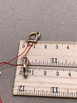 *Серьги Белый Бр цв Лимонное арт. 23319-300-718 (вес 2,59 г) - фото 338482