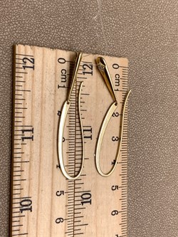 *Серьги Петли Белый Бр цв Лимонное арт. 23719-300-274 (вес 3,55 г) - фото 338486 *Серьги Петли Белый Бр цв Лимонное арт. 23719-300-274 (вес 3,55 г) - фото 338486