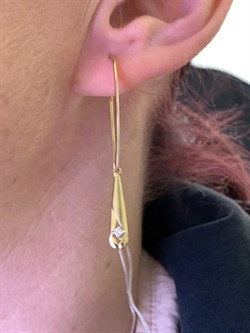 *Серьги Петли Белый Бр цв Лимонное арт. 23719-300-274 (вес 3,55 г) - фото 338490 *Серьги Петли Белый Бр цв Лимонное арт. 23719-300-274 (вес 3,55 г) - фото 338490