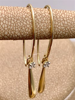 *Серьги Петли Белый бр цв Лимонное арт. 23670-300-480 вес 1,92 г - фото 338492 *Серьги Петли Белый бр цв Лимонное арт. 23670-300-480 вес 1,92 г - фото 338492