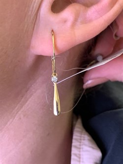 *Серьги Петли Белый бр цв Лимонное арт. 23670-300-480 вес 1,92 г - фото 338495 *Серьги Петли Белый бр цв Лимонное арт. 23670-300-480 вес 1,92 г - фото 338495