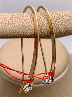 *Серьги Петли Белый Бр цв Лимонное арт. 23709-300-079 (вес 2,51 г) - фото 338631 *Серьги Петли Белый Бр цв Лимонное арт. 23709-300-079 (вес 2,51 г) - фото 338631