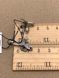 *Серьги Пусеты Колибри Фианит Микс арт. 02-1993/КЦ11-00-776 вес 2,73 г - фото 338652